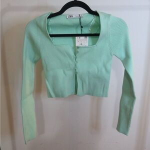 Zara Long Sleeve Knit Crop